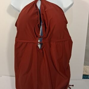 Torrid Rust Halter One Piece Swimsuit